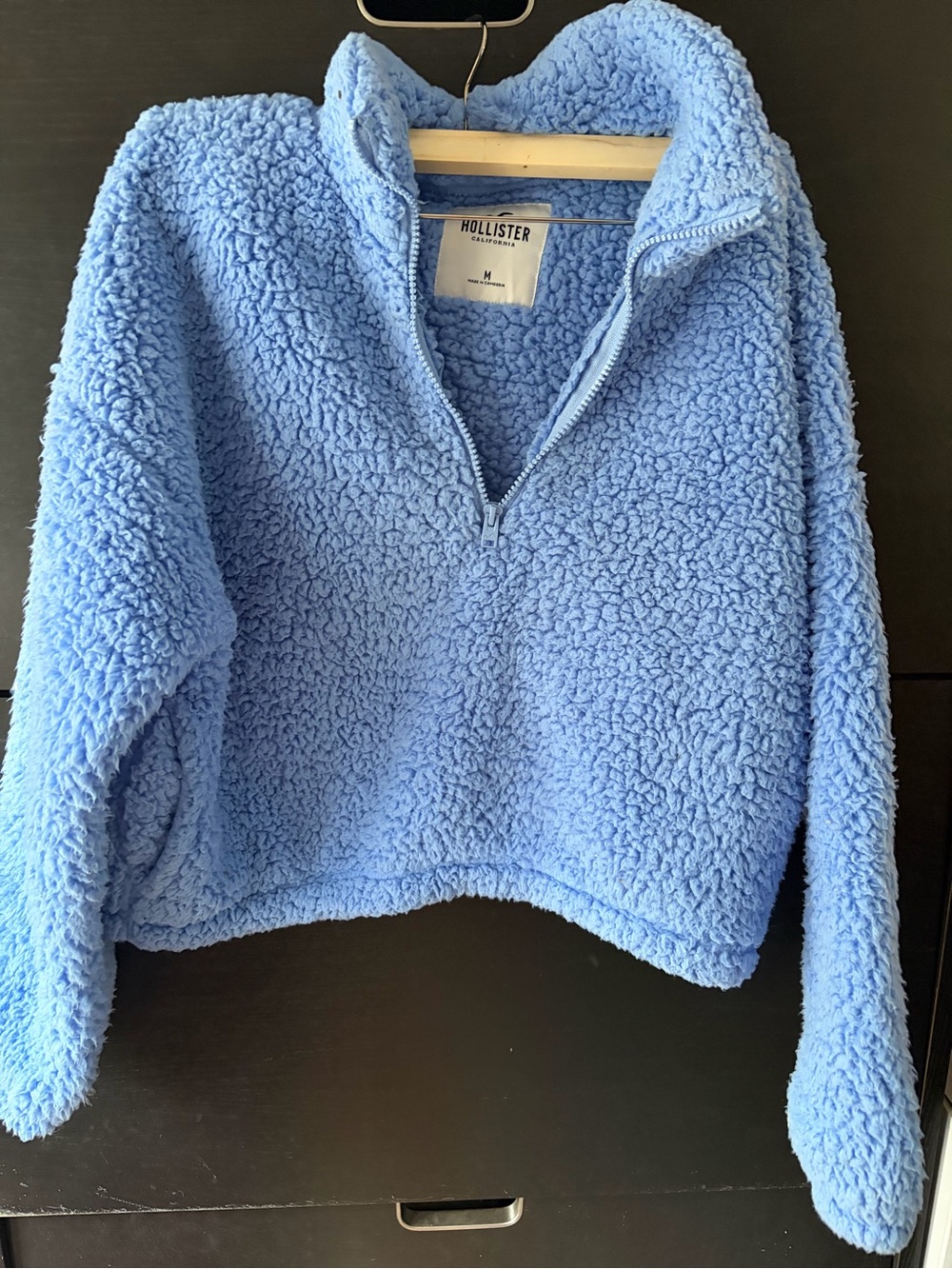 Hollister Cropped Sherpa Half-Zip